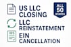 do US llc closing, ein cancellation, llc reinstatement