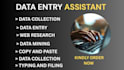 data entry, web research, copy paste, and web scraping