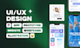 do mobile app, web app and website design in figma