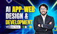 create ai mobile app,website development,full stack developer,frontend developer