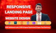 create a custom HTML and CSS landing page with a responsive design