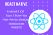 create android and ios applications using react native expo webrtc socket io