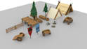 create low poly 3d models for your game