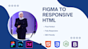 convert figma design to responsive HTML, CSS, and js website