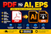convert scanned PDF to an editable illustrator ai or eps vector file