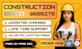 build a responsive construction website for contractors, hvac, roofing, and more