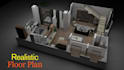 do urgent 2d to 3d floor plan modeling and real estate rendering