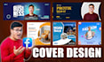 design facebook cover photo and logo, youtube banner, linkedin cover