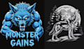 design creative animal t shirt werewolf logo