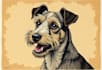draw a pet portrait using linocut technique
