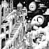 draw black and white ink and pencil illustration
