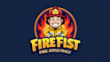 design outstanding  fire fighter mascot logo with express delivery