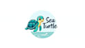make a high quality sea turtle mascot logo design with text with any file