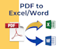 convert PDF to excel and word