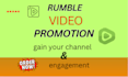 rumble video  promotion, rumble marketing,channel optimization