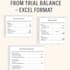 prepare financial statements from trial balance in excel