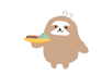 draw a cute and simple sloth illustration