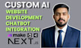 do ai chatbot development, chatbot integration, chatbot app as ai developer