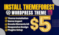 install themeforest or envato wordpress theme with full demo import