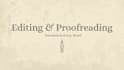professionally and quickly proofread and edit your document
