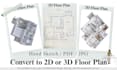 create 2d floor plan and 3d floor plan design