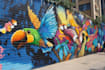 create a detailed lofi art, grafiti background art