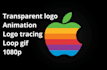 create 3d spin logo rotate loop 360 degree animation