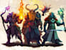 draw dnd party art, pathfinder group, and fantasy characters illustration