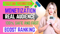 do complete youtube promotion and monetization organically