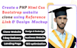 php, landing page, website php, clone, design html css,