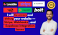 create , fix or deploy lovable, bolt, replit, supabase, stripe integration code