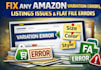 fix any amazon variation errors, listings issues and flat file errors