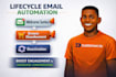setup email templates and automated flows in customer io