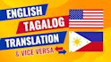 translate any in english to tagalog and vice versa