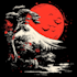 make unique tshirt design dark art japanese illustration