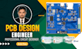 do pcb design pcb layout,gerber and circuit schematic in kicad altium or easyeda
