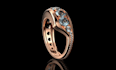 make a design, 3d model and render of the ring with gemstones
