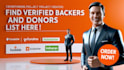 generate 10m active USA backers and donors emails list for kickstarter gofundme