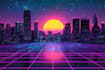make a synthwave retro wave, cyberpunk, darksynth