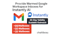 provide google workspace gmail inboxes for instantly ai