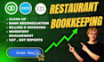 do accounting and bookkeeping for restaurant, cafe, bakeries, bar and food truck