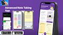 create a note taking app, notepad app, ai reminder app, task management app