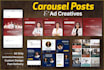 create high converting carousel posts and social media ads