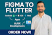 design flutter apps, bespoke flutter UI, convert figma to flutter and fix bugs