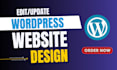 update wordpress website design and make it a responsive web