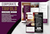 design bifold, trifold brochure, leaflet and handout flyer