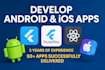 develop android and ios apps with flutter flutterflow and react native