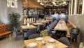 render 3d restaurant interior design, café bar interior, 8k interior rendering