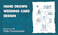 create customized hand drawn wedding card design