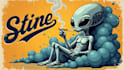 design awesome alien smoking logo within two days